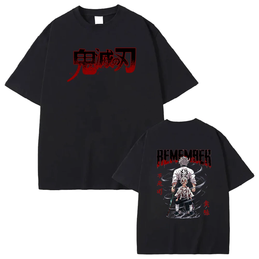 Demon Slayer Shinazugawa Sanemi Printed T-shirt Men Women High Quality Short Sleeve Clothing Unisex Creativity Streetwear