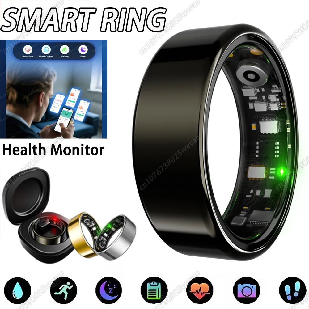 Neue Smart Ring 2025 Bluetooth Anruf Herzfrequenz Blutdruck Monitor smartring 5 ATM Wasserdichte Sport Gesundheit ring Männer Frauen geschenk