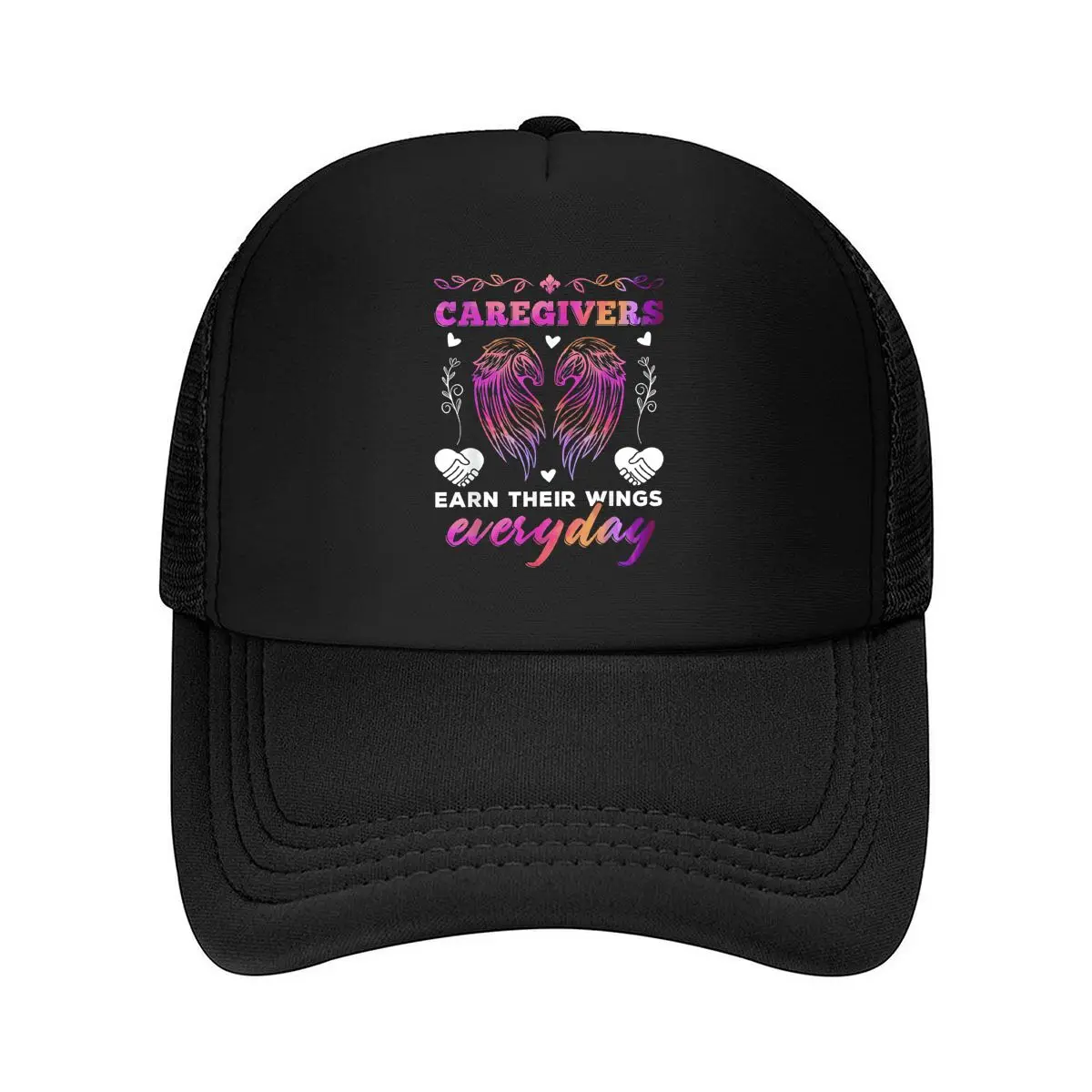 Caregivers Eagle Wings Heart 2026 Mesh Baseball Cap