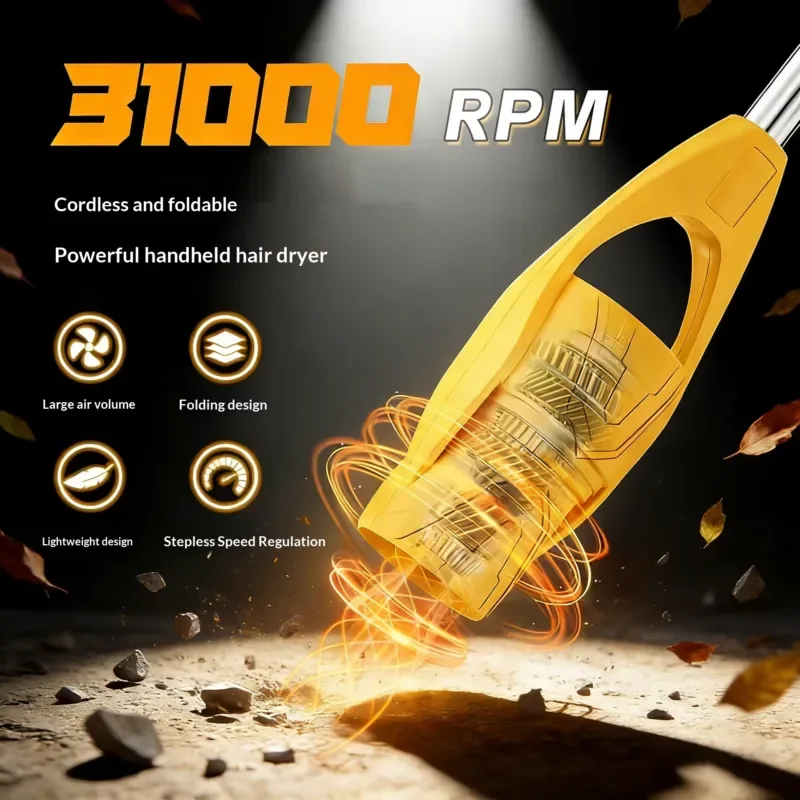 Handheld Foldable Leaf Blower Violent Turbo Fan High Power Dust Blower Storm Blower Soplador Gisam Dmuchawa Dmuchawa Gisam송풍기 view 2