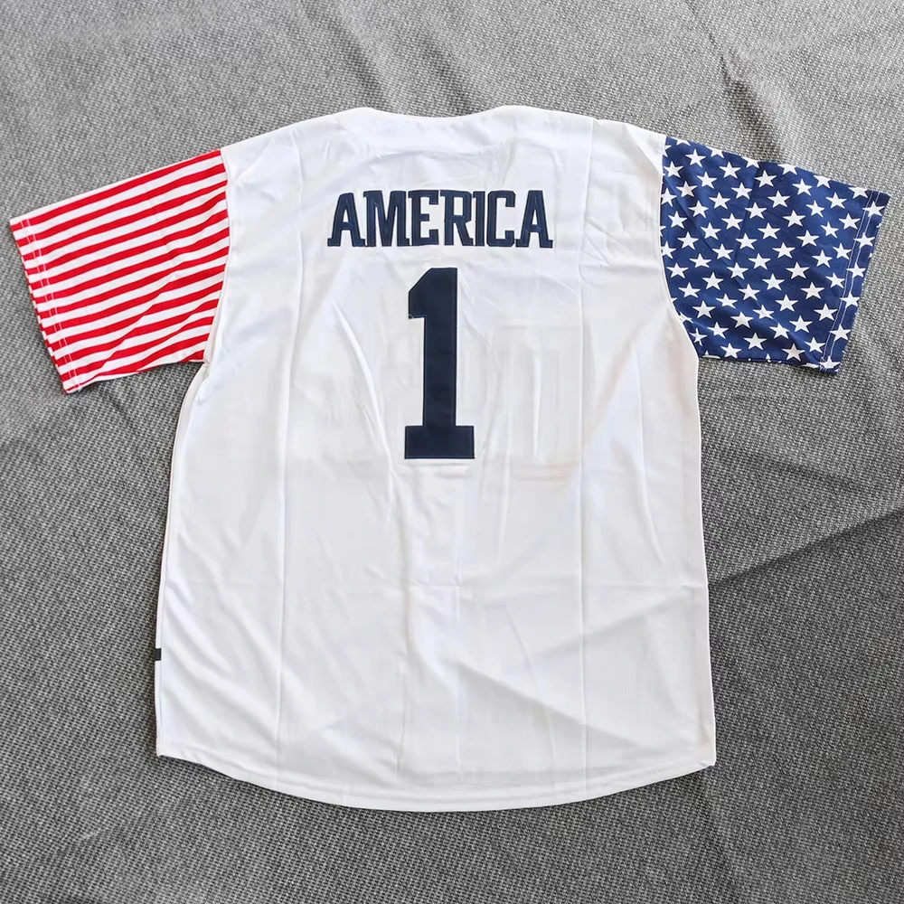 Wholesale Baseball Jersey High Quality Custom Sporting Jerseys Name Number Stitched Training Shirts USA Flag Style