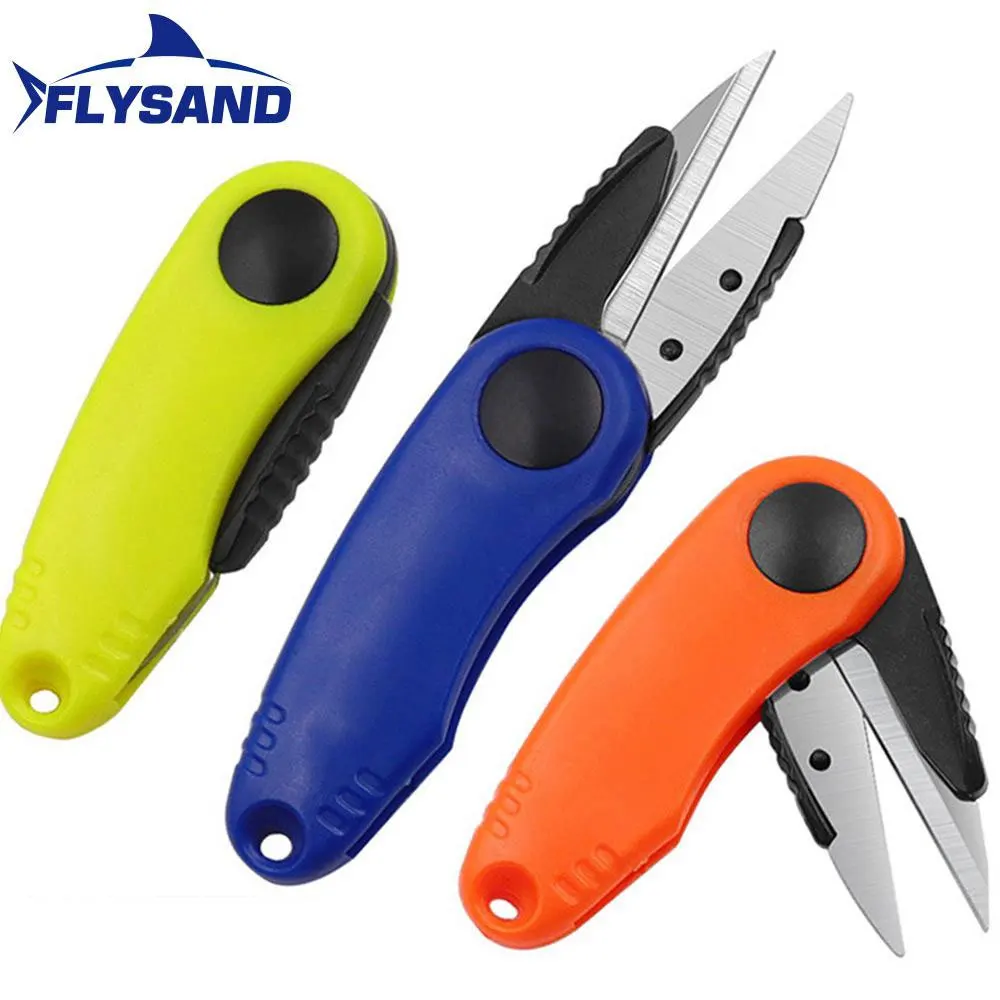 FLYSAND Fishing Quick Cut Tool Shrimp-Shaped Fish Use Scissors Accessories Folding Fishing Line Cut Clipper Fishing Tackle