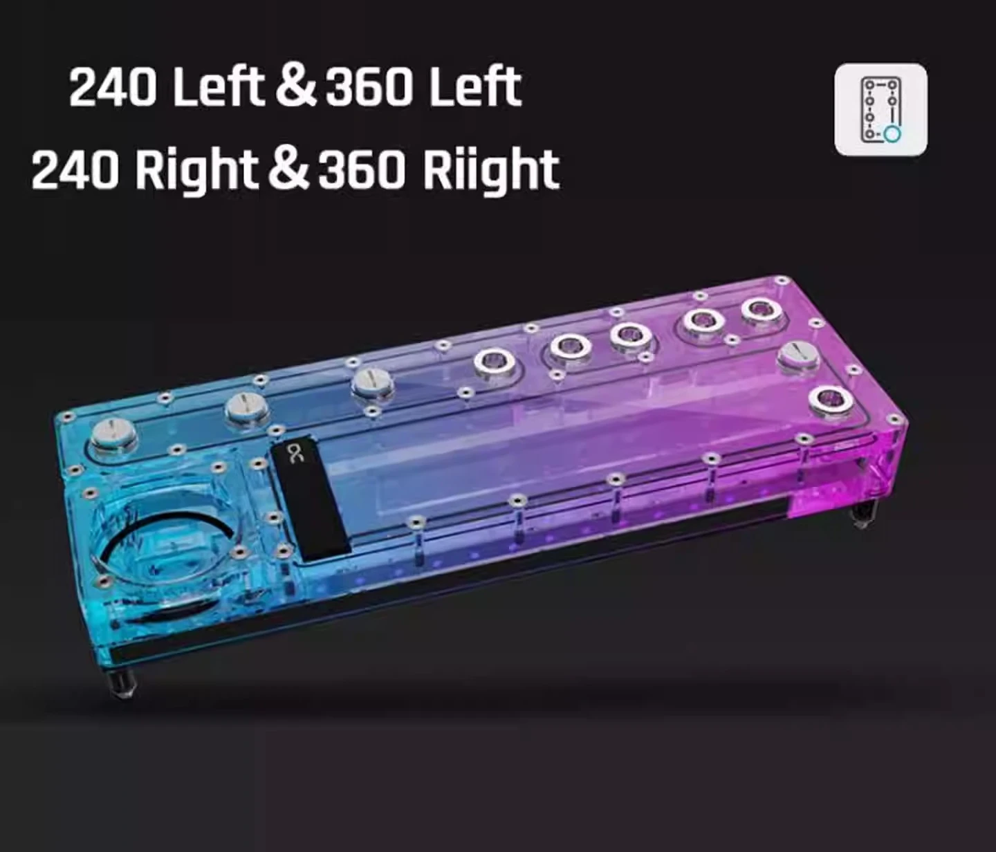 Alphacool Core Distro Plate 240/360 with VPP Pump Reservoir G1/4
