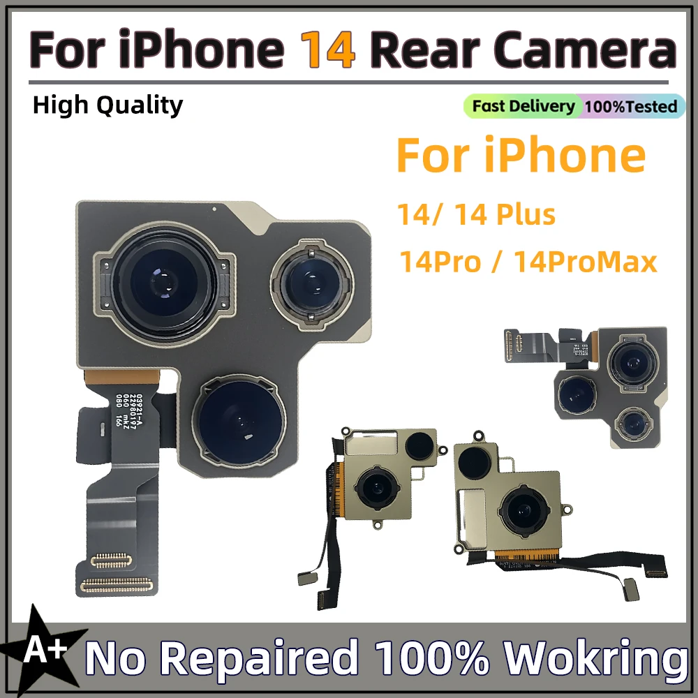 

Гибкий кабель основной объектива задней камеры A +++ Модуль камеры для iPhone 14 Pro Max 14Pro 14 Plus Гибкий кабель задней камеры Запчасти для ремонта