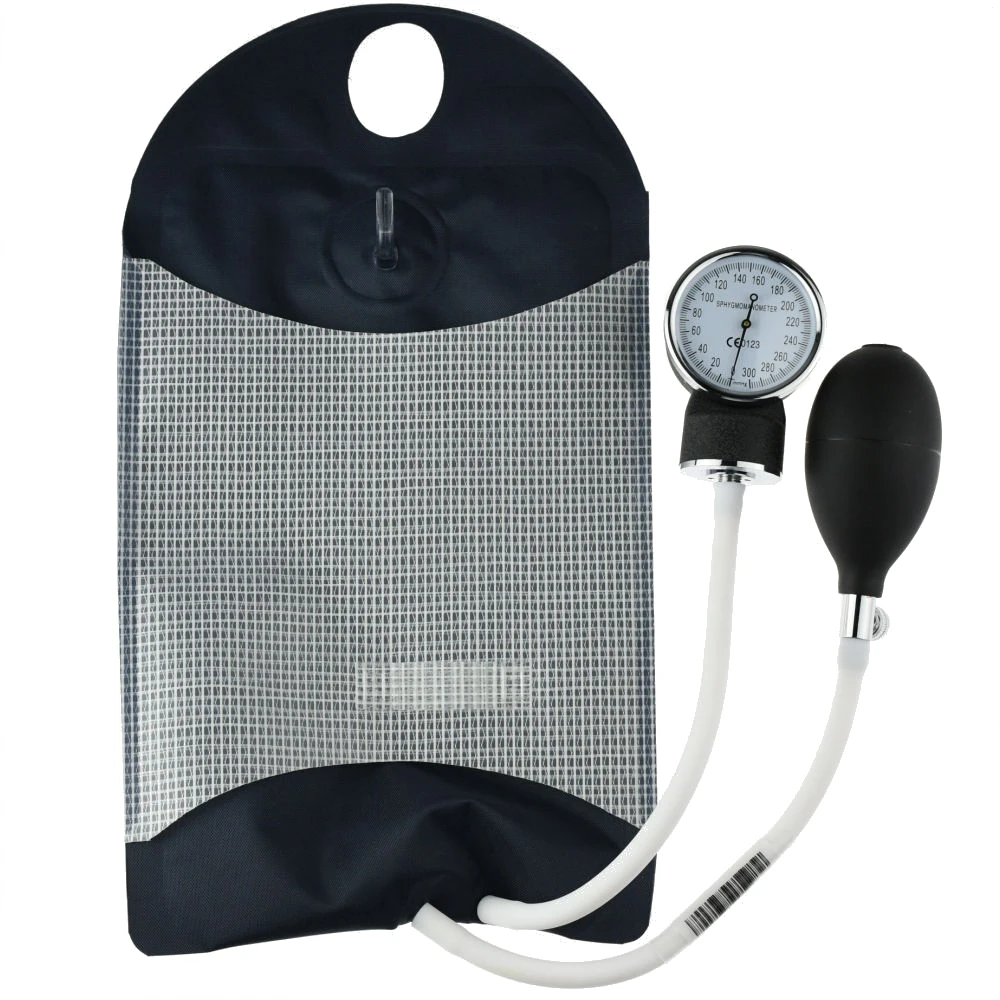 Medical Pressure Infusion Bag 500ml For QUALITY FLUID With Gauge And Bulb