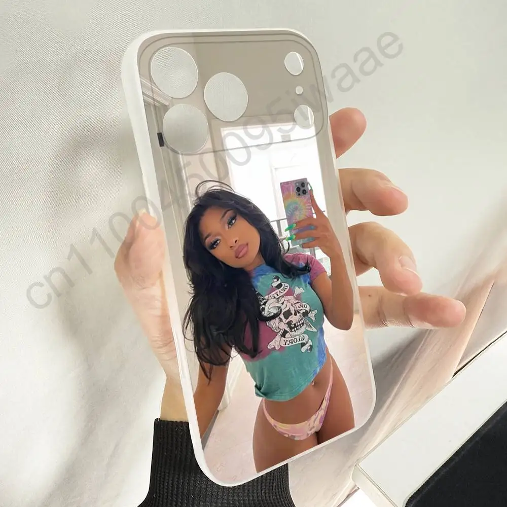 حافظة هاتف M-Megan Thee Stallion Rapper لهاتف iPhone 11,16,15,14,13,17,12,Plus,E,Air,Mini,Pro,Max Magnetic Magsafe غطاء ناعم