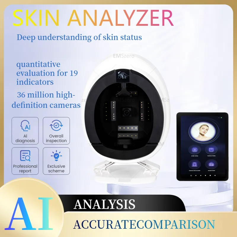 

3D AI Face Skin Diagnostics Analyzer Facial Tester Scanner Magic Face Mirror Facial Digital Skin Analyzer Machine