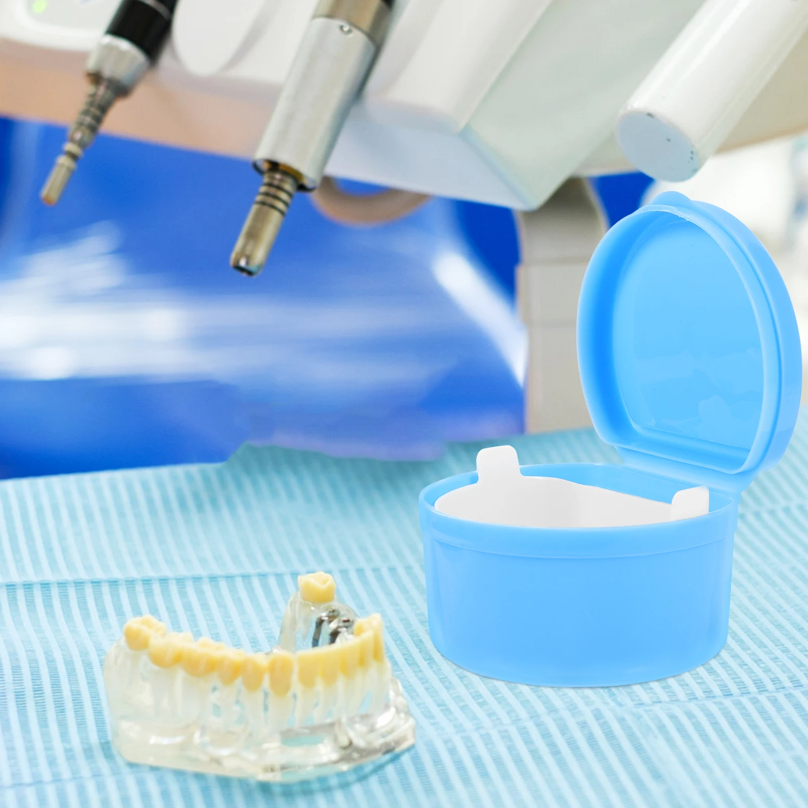 

Denture Dentures Storage Case Fake Teeth Adults False Container with Hole
