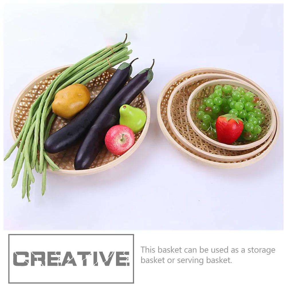 

3 Pcs Storage Baskets Fruit Tray Egg Basket Creative Egg Basket Household Container Desk ganizer Eco Friendly Lightweight