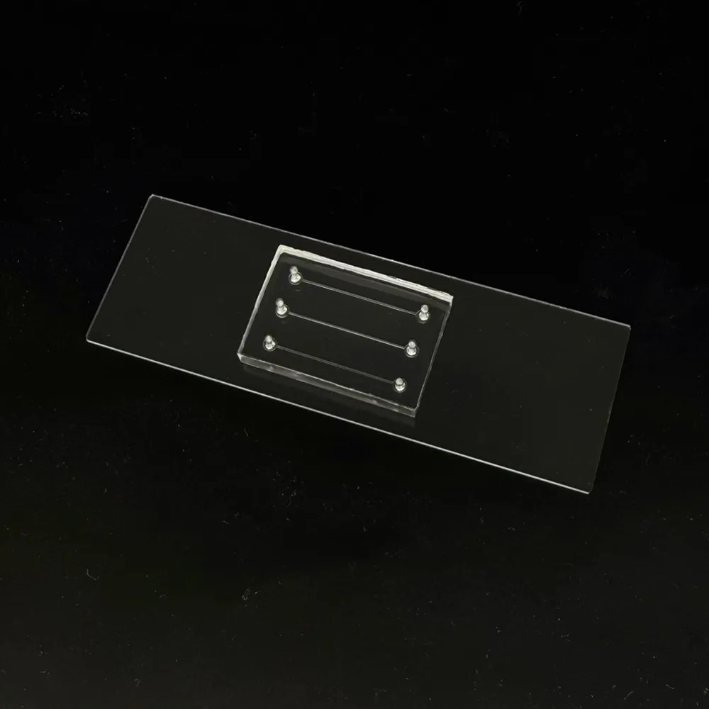 PDMS Straight Channel Microfluidic Chip for Biological Lab, Standard Linear Channel Chip Custom Fabrication