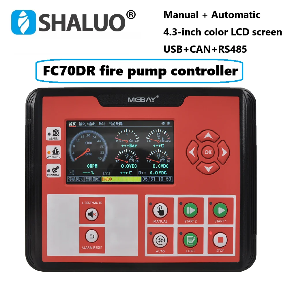 Mebay FC70DR Diesel Engine Fire Pump Controller Panel Generator Control Module for Fire Pump Units Driven Spare Parts