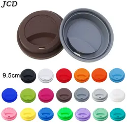 JCD Silicone Cup Lid Fresh Cover Insulation Heat Resistant Anti-Dust Cup Cover Coffee Mug Lids Drinkware Accessories