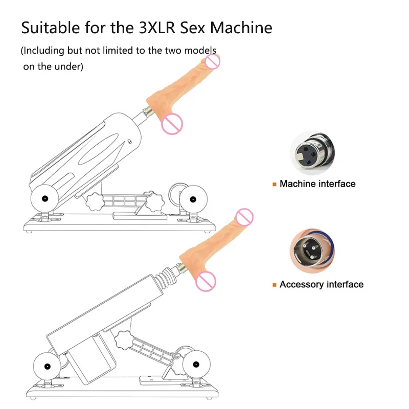 Various Sex Machine  3XLR Attachment Dildos Suction Cup Sex Masturbation Love Machine For Women Man Couple