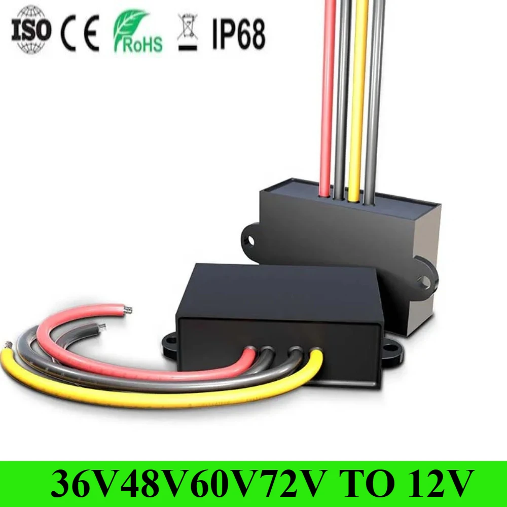 

48V to 12V 5A 6A 8A 10A DC-DC Step-down Model Voltage Regulator Buck 24V 36V 48V 60V 72V to 12V DC To DC Converter ABS Shell CE