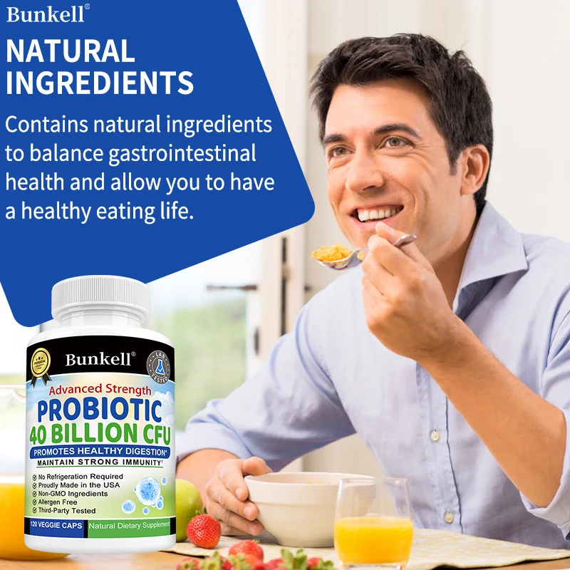 Advanced Strength Probiotics 40 Billion CFU - Promotes Digestive Health, Supports Immune System Gut Health, Non-GMO