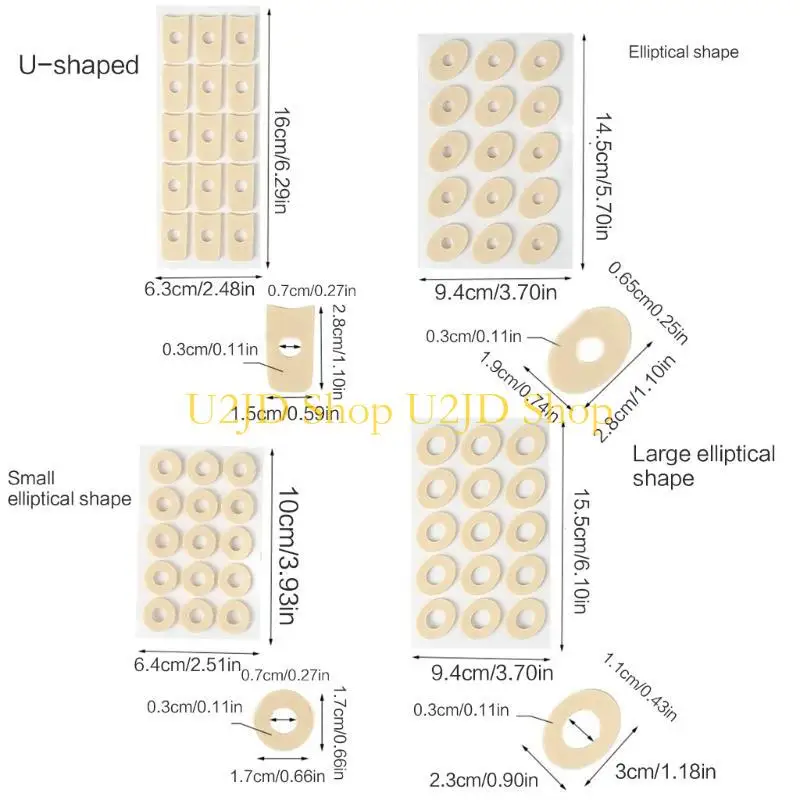 U2JD -Kissenpolster Selbststangenkleber Fußpflegekissen Maisschutz für Füße