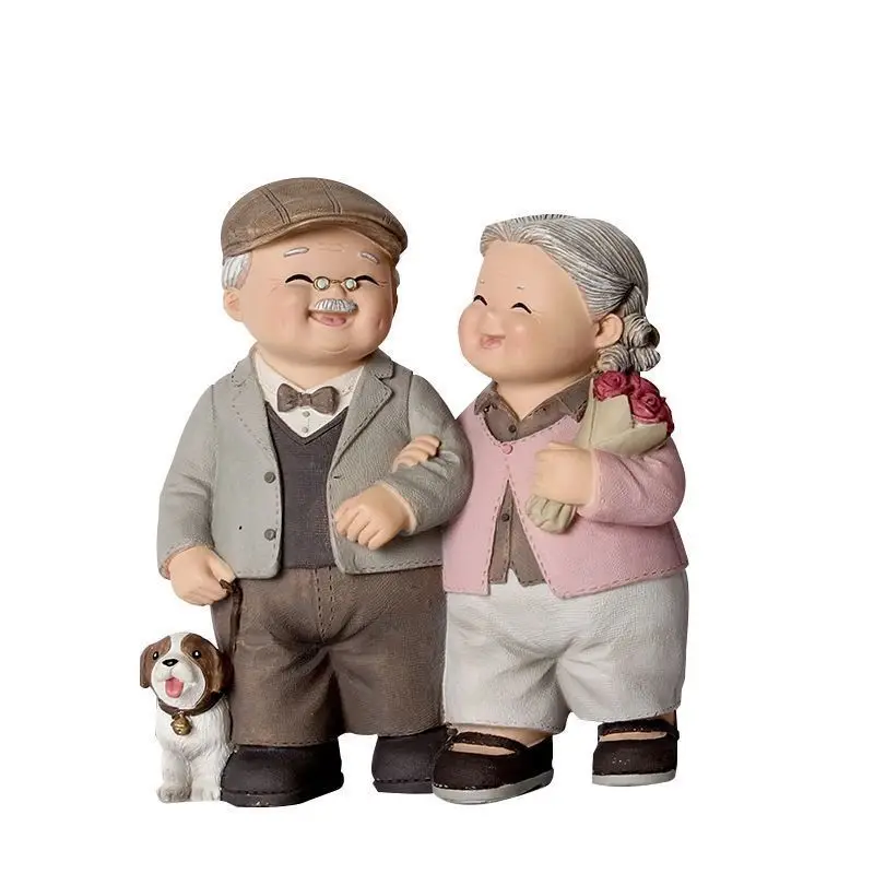 grandparents cake topper statue sculpture desk decor valentine
