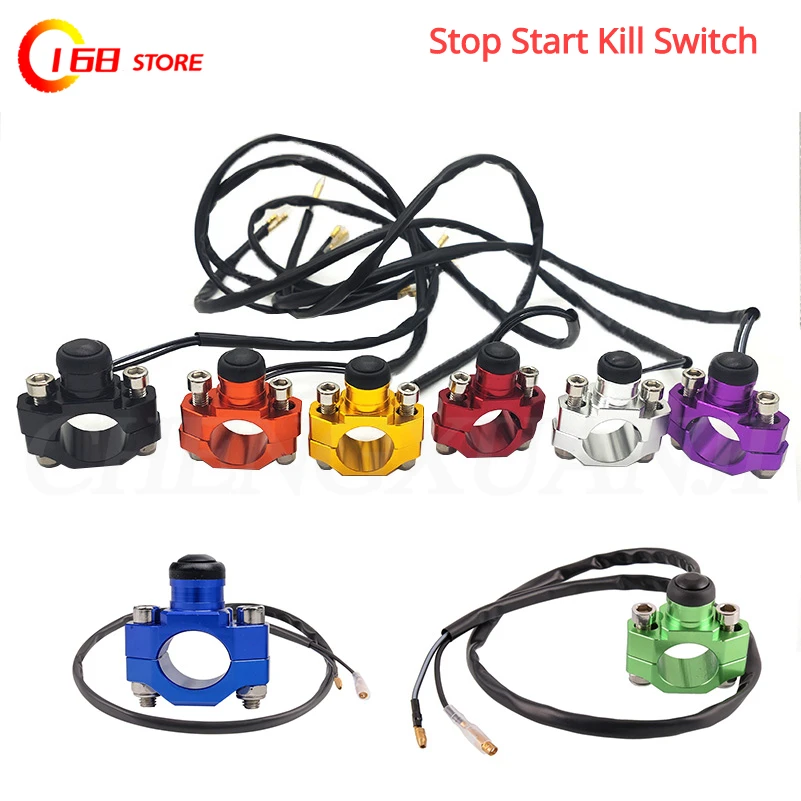 CNC Universal Motorrad Motor Stop Start Kill Schalter Momentary Push Button Schalter Für CRF250 CRF450