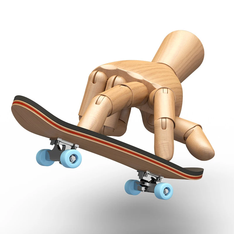 1pc Wooden Fingerboard Fingerboard Set Finger Scooter Finger Skate Board Wood Professional Mini Skateboard Kid Toys for Boys