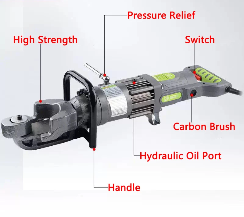 Handheld Electric Steel bar Bending machine RB-22 Threaded Steel Bender Rebar Bending Tools Hydraulic Machine