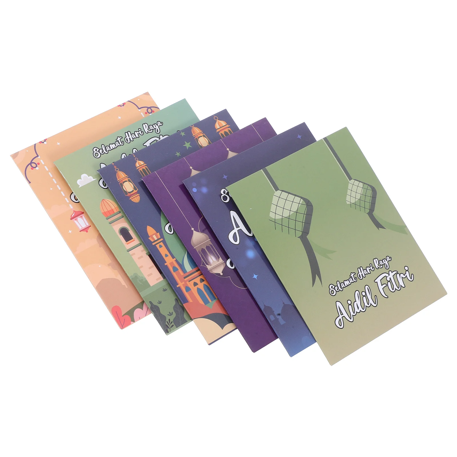 6Pcs Eid Mubarak Money Envelopes Elegant Pattern Ramadan Eid Cash Holder Paper Envelopes Festive Gifts Envelope