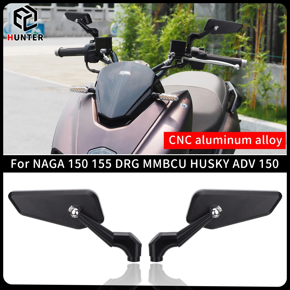 For SYM JET14 ADX125 200 NAGA150 155 MMBCU DRG 150 158 160 CNC Aluminum Rearview Mirrors Motorcycle Handle Bar Side Mirror