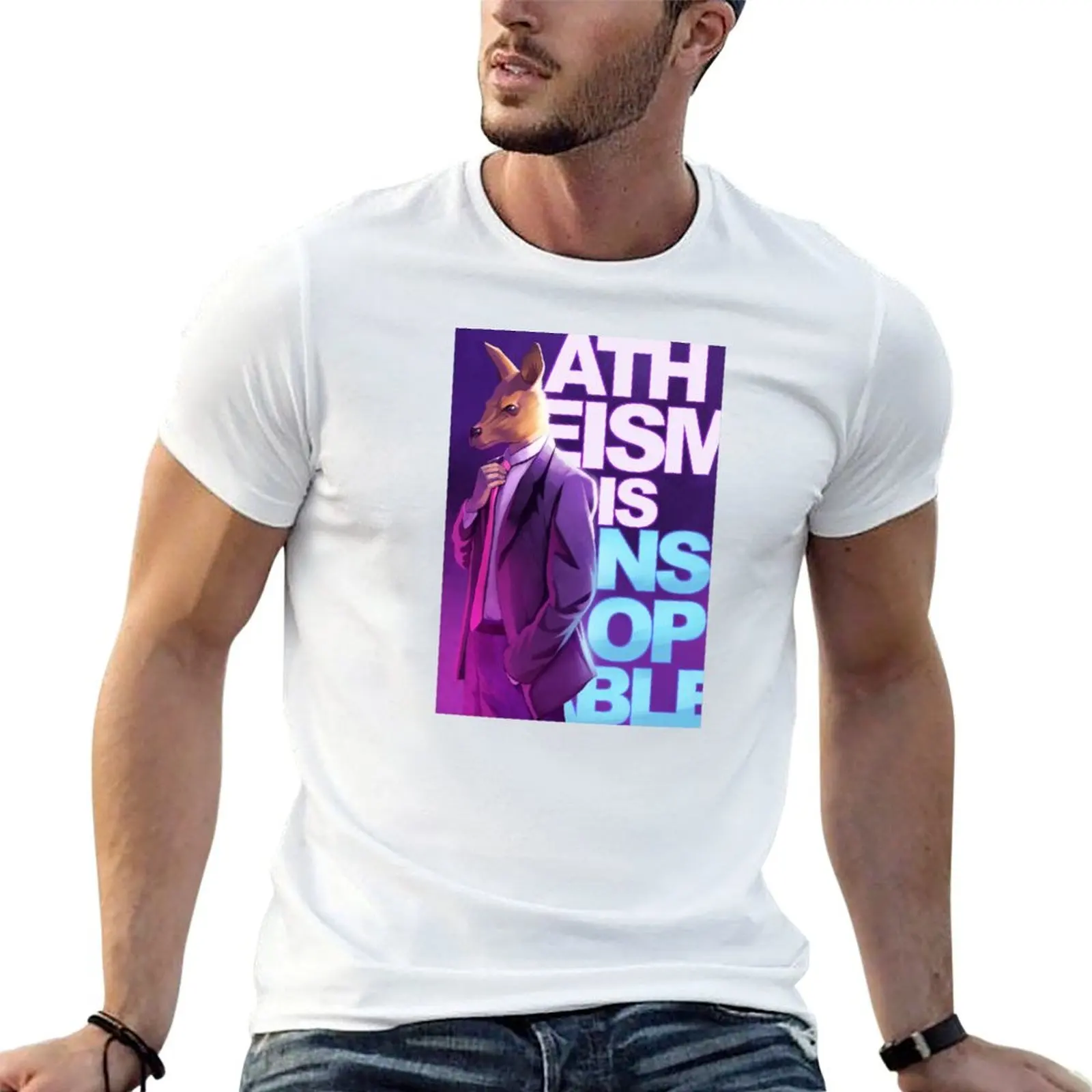 

men man Suit T-Shirt in shirts Roo shirts logo Atheism-is-Unstoppable anime t t g oversize for