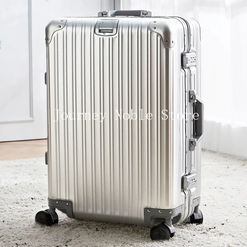 Aluminum-Magnesium Alloy Suitcase Travel Carry-On Luggage Aluminum Frame Suitcase Large Size Luggage Luxury Carry On Cabin