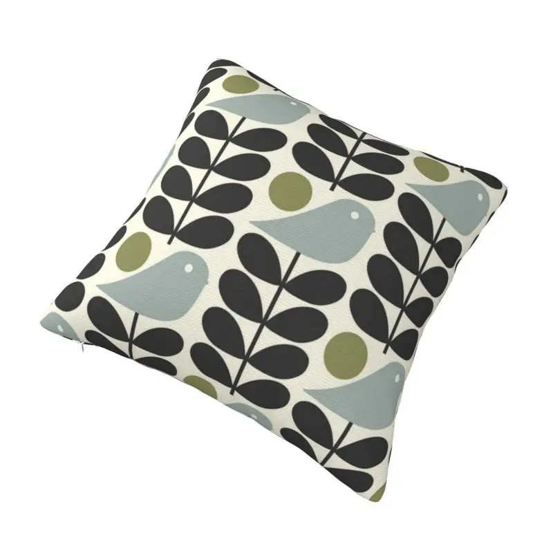 Custom Luxury Bird Orla Kiely Abstract Design Cushion Cover 40x40cm Soft Scandinavian Pillow Case for Sofa Square Pillowcase