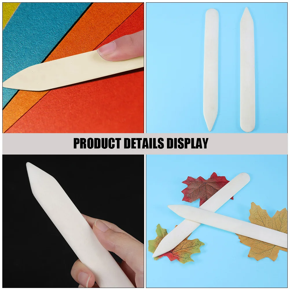 Herramienta de cuchillo de Origami, carpeta de huesos para manualidades de papel, encuadernación Manual curvada, abridor de cartas de plástico, 5 uds.