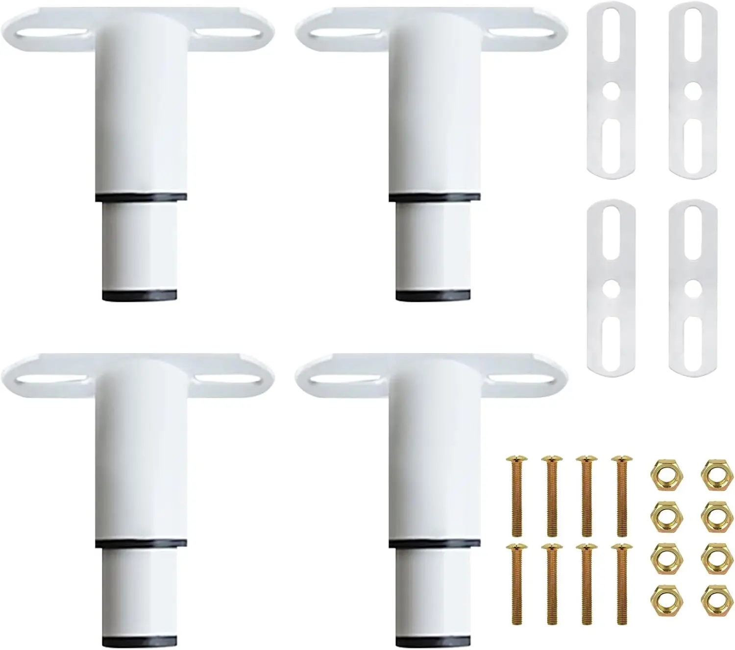 

4 Pcs Adjustable Furniture Legs, 3.15-5.12 inch Bed Support Legs, Metal Bed Riser Tube, Heavy Duty Legs Extension for Sofa