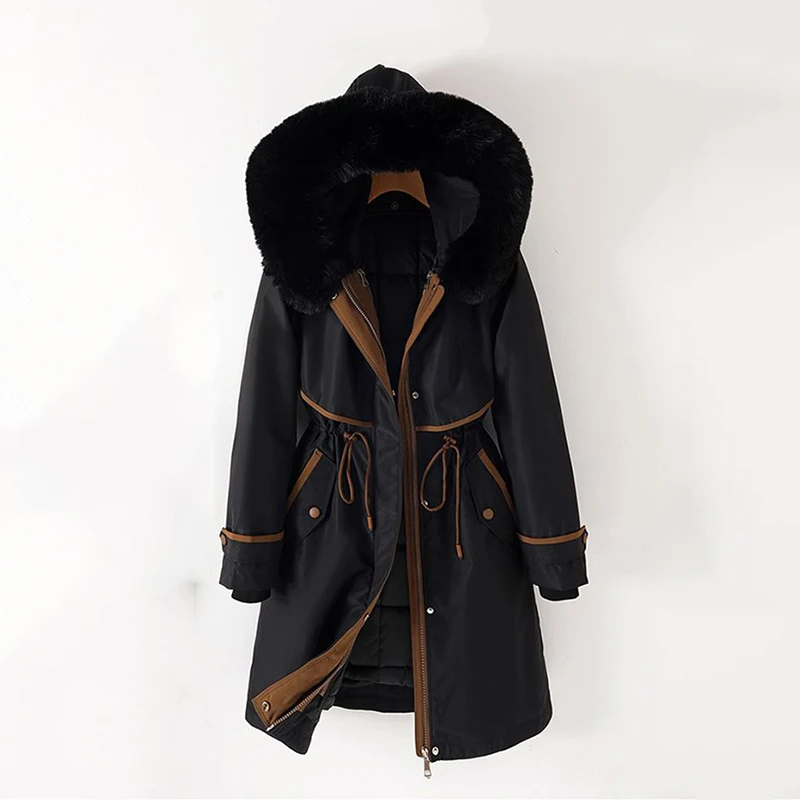 2024 Winter Autumn New Women Down Cotton Coat Jacket Female Loose  Parkas Keep Warm Thick Outwear Fashion Hooded Overcoat