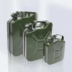 Fuel Can 5/10/20L Fuel Can Metal Gas Tank Fuel Pipe Emergency Backup Green Portable Oil Can Spare