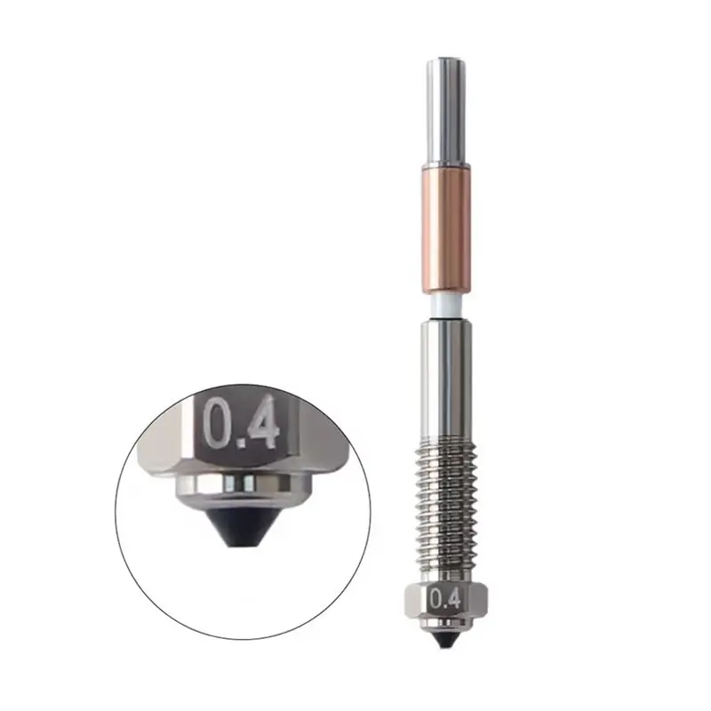 Nozzle Replacement Bimetal 0.4Mm 2Pcs For QIDI Q2, Q2c For PLA, PETG ABS, ASA PC, PA-CF Filaments 3D Print Head Printer Best-Sel view 5