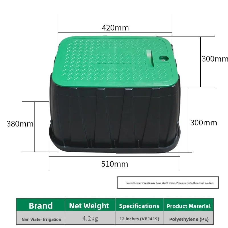 12 Inch Square Plastic Valve Box VB1419 for Gardening And Landscape Engineering Air Release Valve Irrigation Water Supply Acc...
