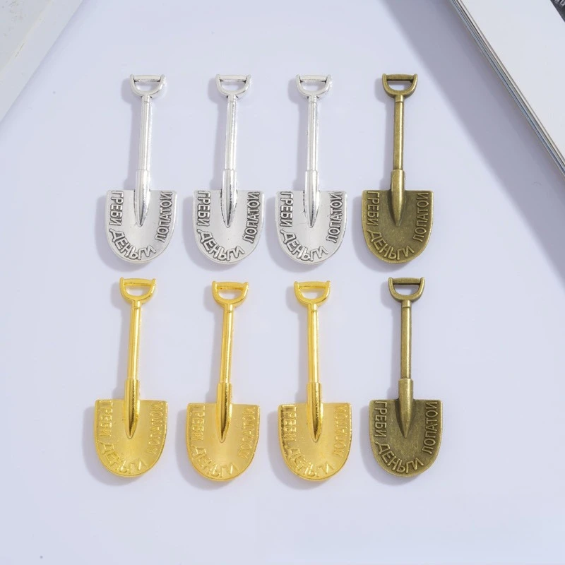 10pcs Charms Tools Shovel Spade 44x15mm Tibetan Bronze Silver Color Pendants Antique Jewelry Making DIY Handmade Craft