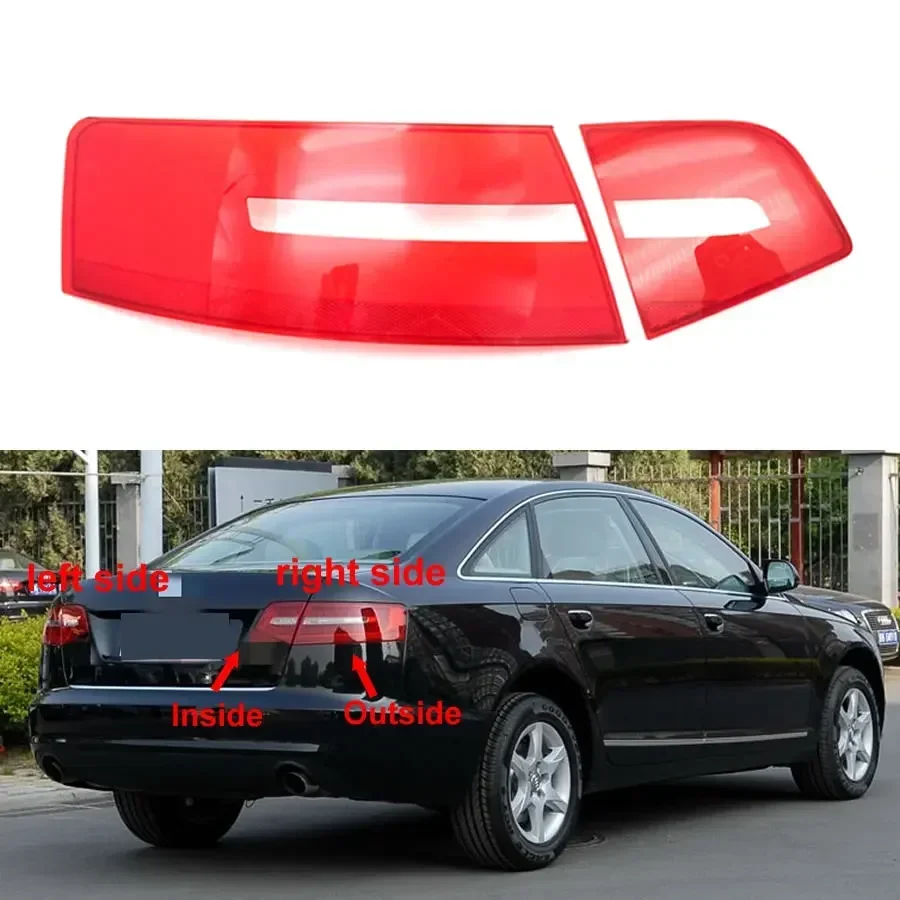 

For Audi A6 A6L Rear Taillight Shell Tail Lamp Cover Turn Signal Light Mask Replace Original Lampshade 2009 2010 2011