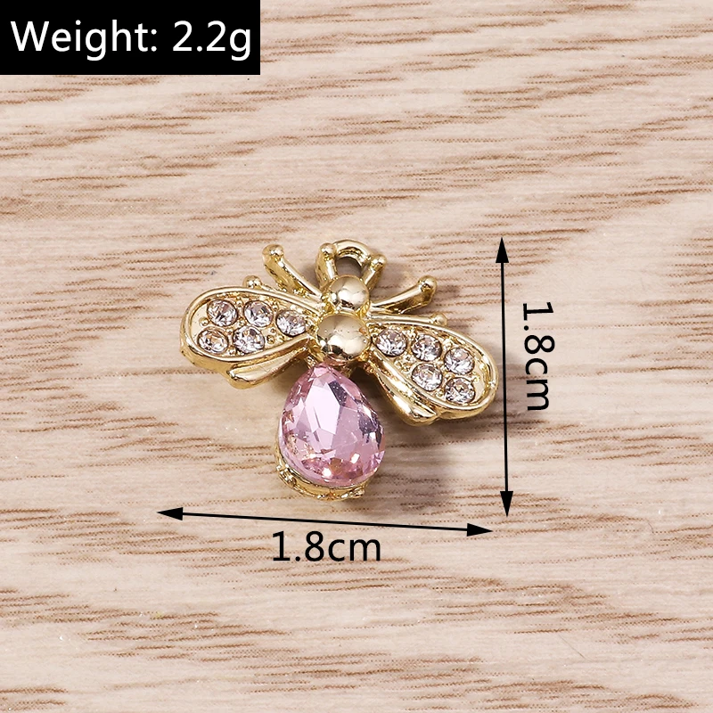 10 Stück elegante Kristall-Charms für die Schmuckherstellung, Liebesherz, Tierfuchs, Fischkrone, Charms-Anhänger für DIY-Halsketten, Ohrringe, Geschenk – Detail 15