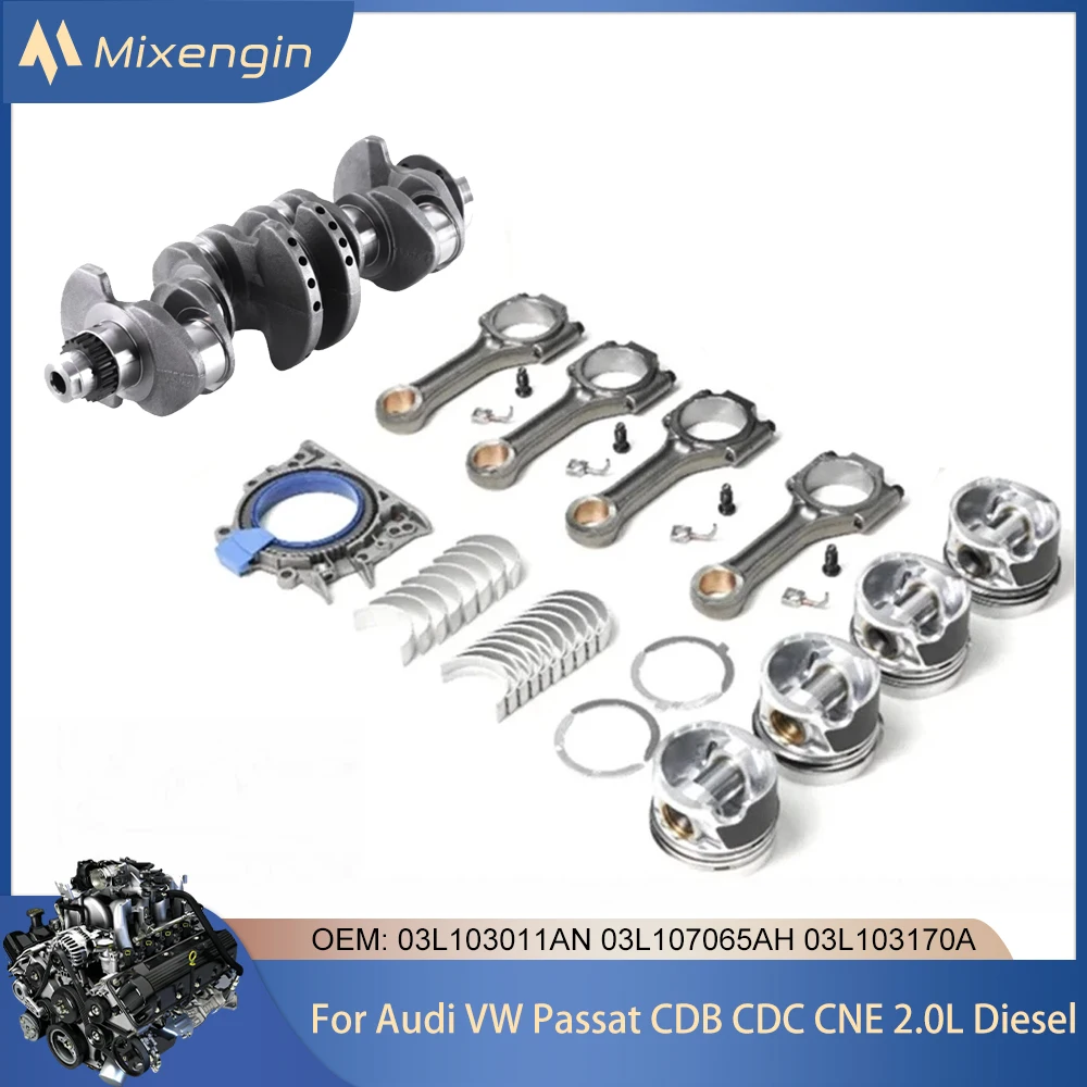 محرك العمود المرفقي ربط قضيب المكبس تحمل مجموعة STD صالح 2.0 L لأودي A4 A6 Q5 VW باسات CDB CDC CNE TDI 2.0L 10-20 ديزل #1