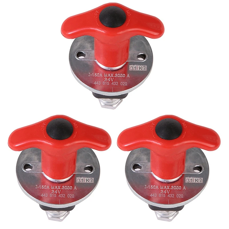 3X 150A-250A WH-A007 Car Battery Switch Battery Disconnect Kill Cut Off Switch For Car Boat Battery Disconnect Switch