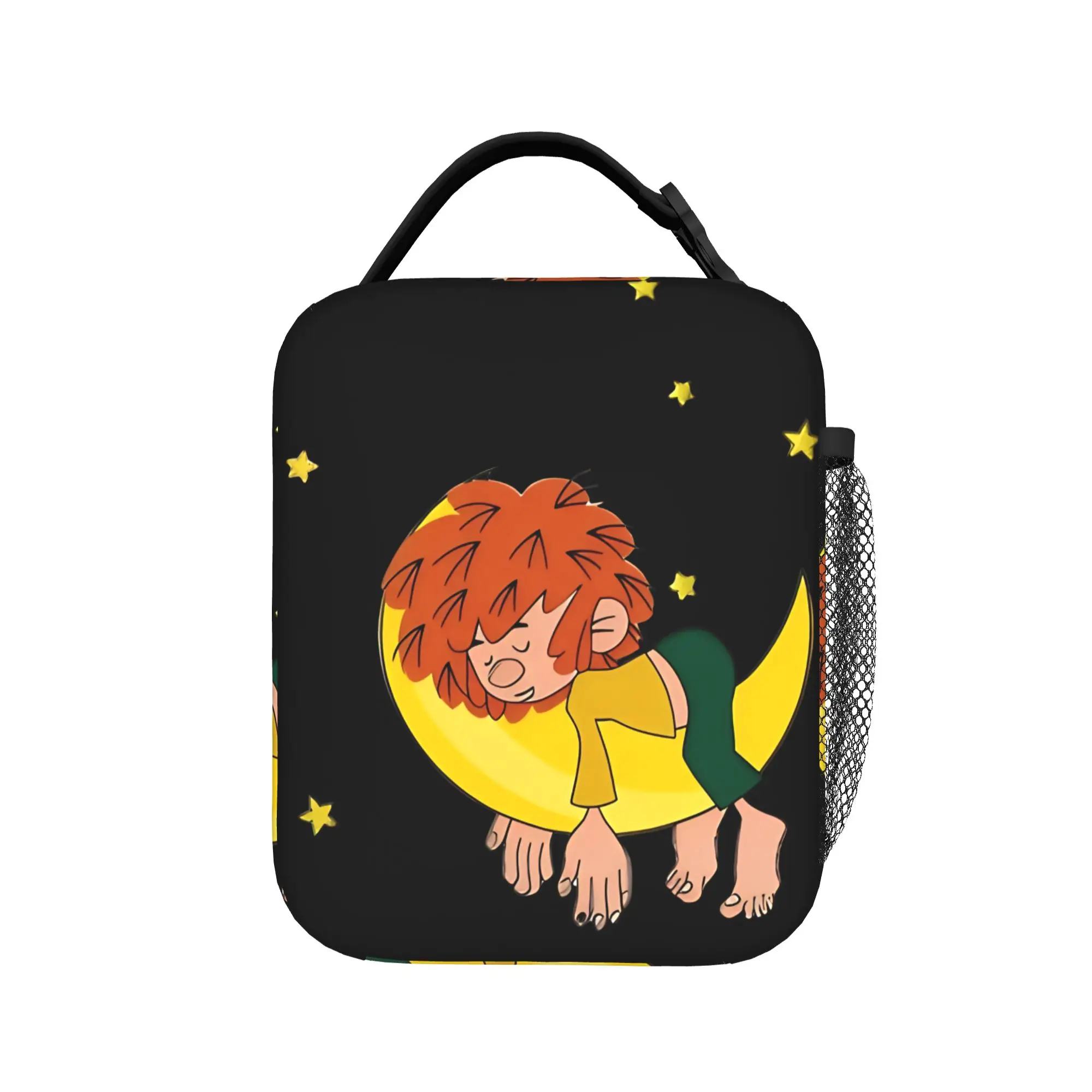 Pumuckl sleeps on the moon Insulated Lunch Bags Leakproof  Meal Container Cooler Bag Tote Lunch Box Beach  Picnic Men Women