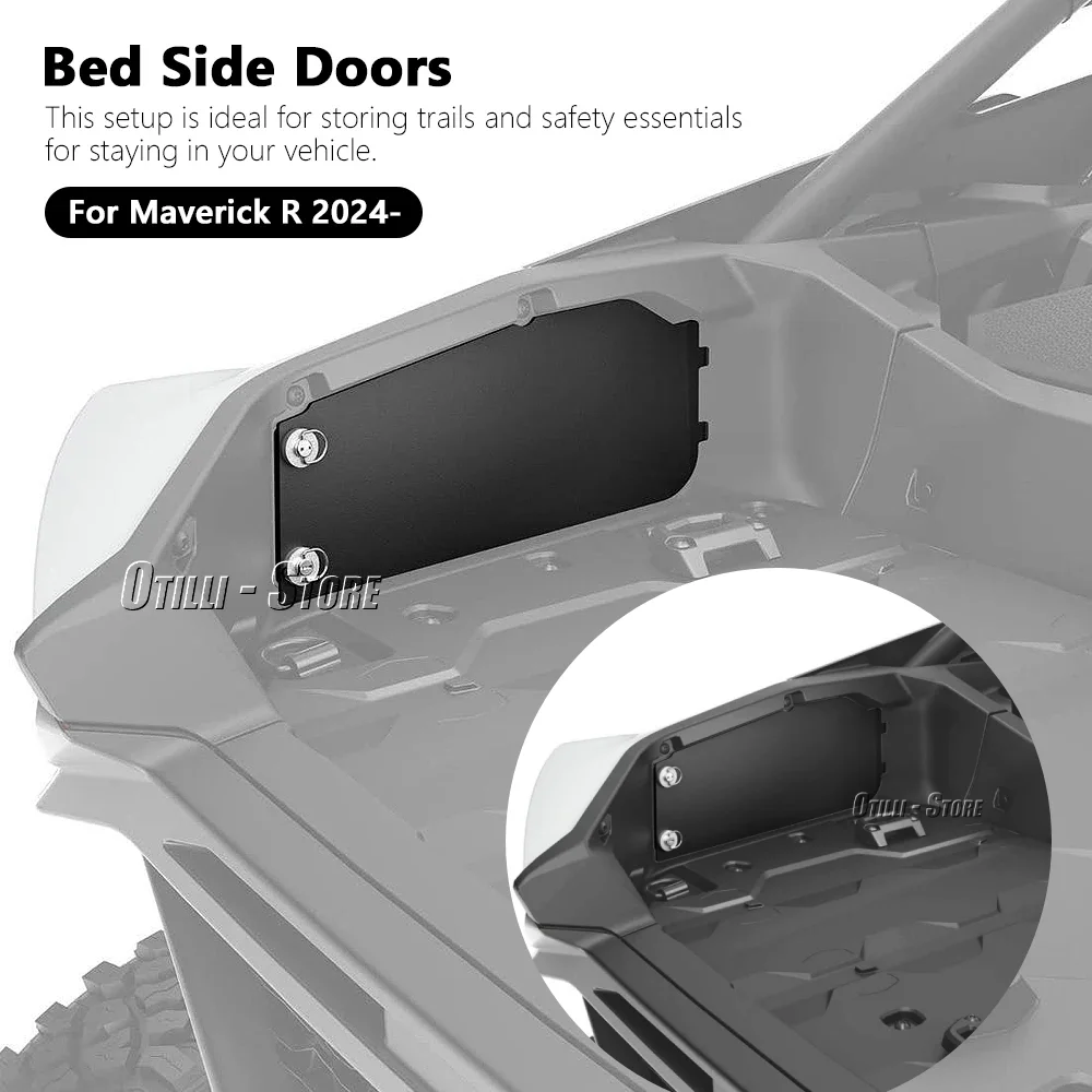 

For Can-Am Maverick R UTV Accessories Left and Right Bed Side Doors Rear Storage Cover Plate Kit For CAN-AM MAVERICK R 2024