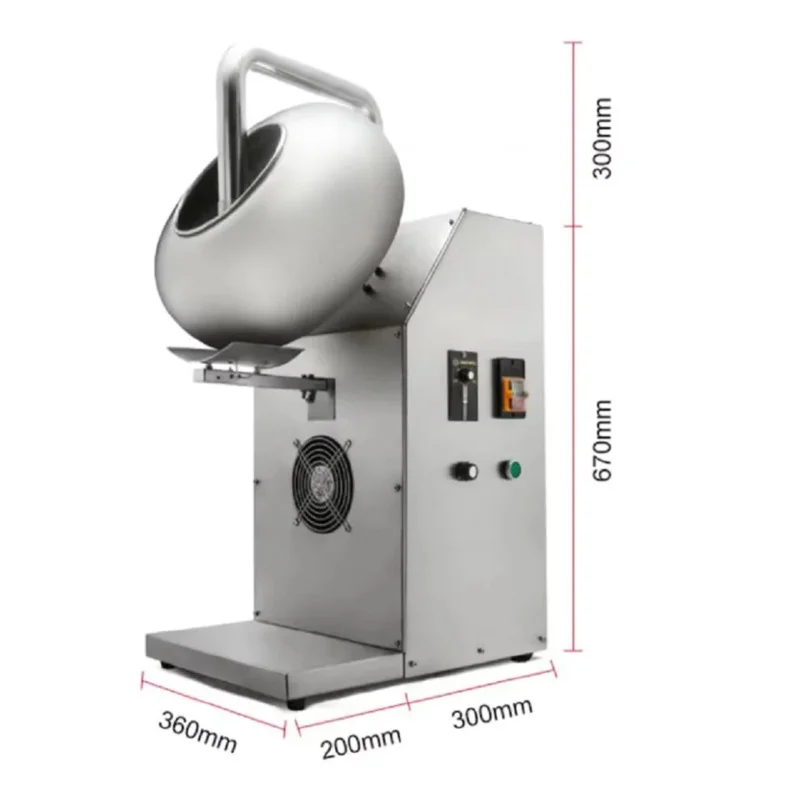 

Polishing Coating Sugar Panning Machine Automatic Chocolate Coater High Bakery Candy