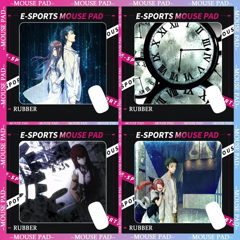 Steins;Gate Mouse Pad Cartoon rubber Small mouse pad desktop computer office keyboard e-sports ROGs game