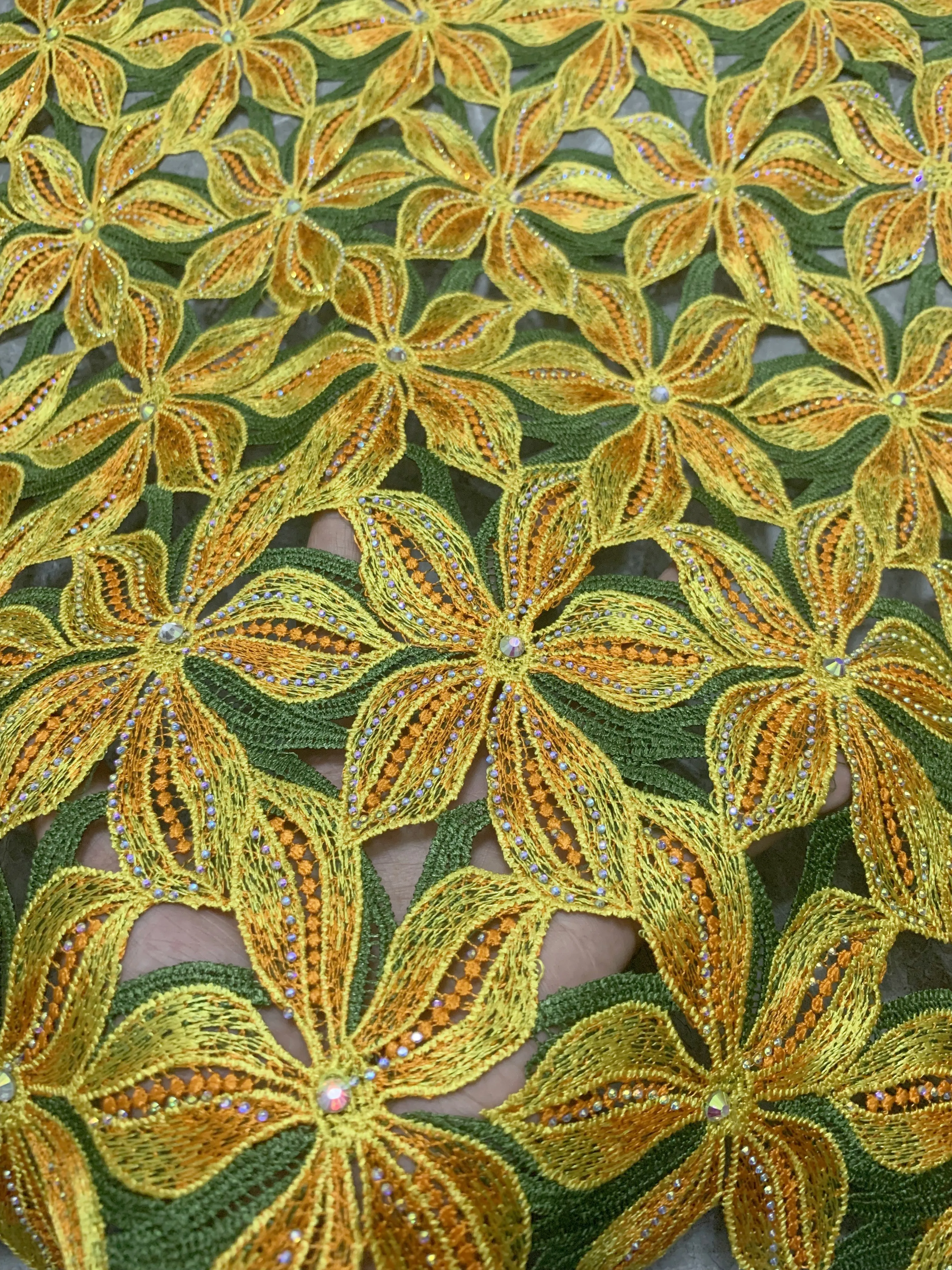 2025 قسط الأفريقي جبر الحبل الدانتيل مع كريستال النيجيري فستان سهرة فاخر للذوبان في الماء أقمشة الدانتيل للمرأة Asoebi #3