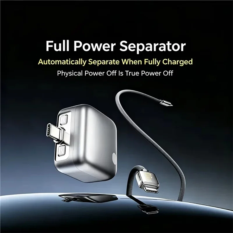 Intelligence 140W Full Charge Auto-Disconnect Charging Adapter Fast Charge Safety Separator Automatically for Type-C Devices