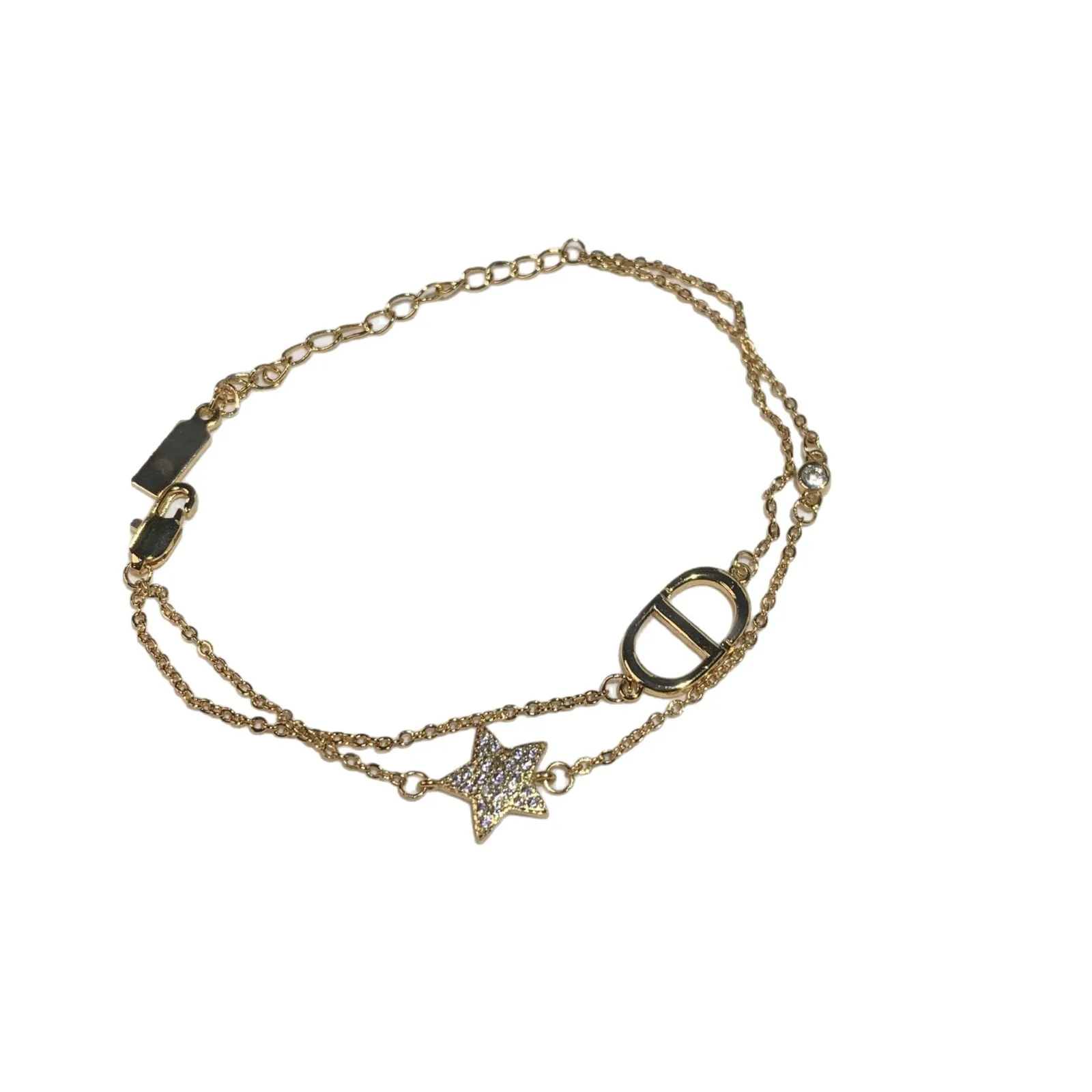 سوار بطبقة مزدوجة على شكل نجمة أولي من CD لعام 2026 للنساء، سلسلة حروف الزركون الرائعة مع شرابة، فكرة هدية عصرية #5