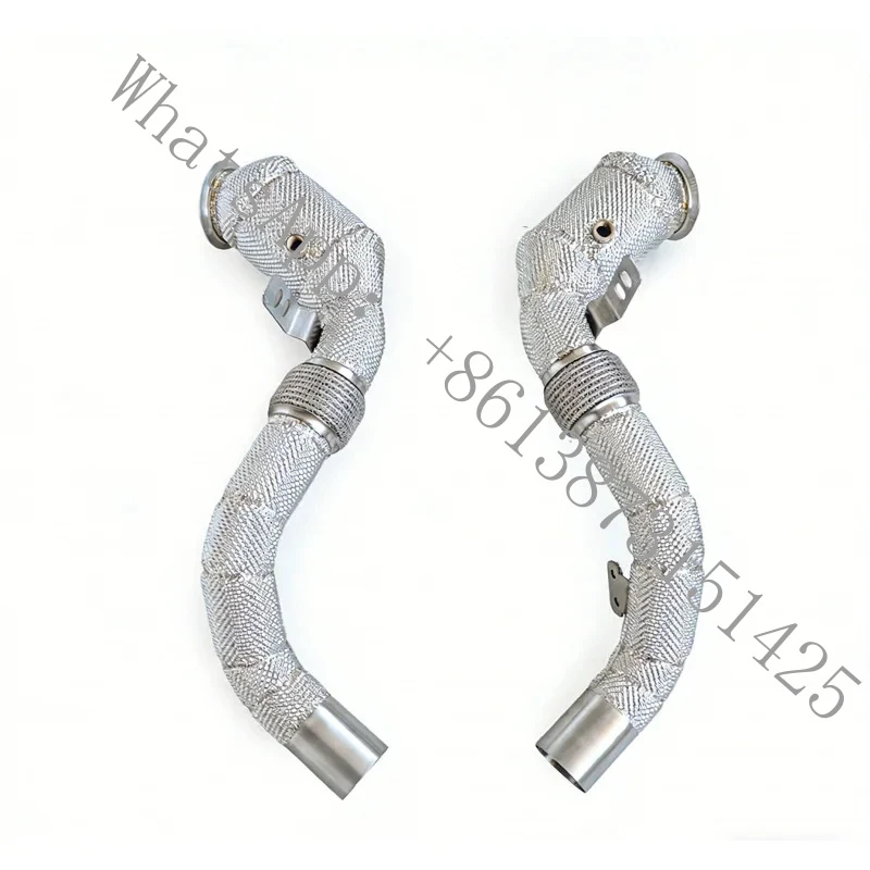 Suitable M850i G14 G15 G16 4.4T 2017-2023 Insulated Drainage Downpipe, Stainless Steel Catalytic Converter Power Upgrade