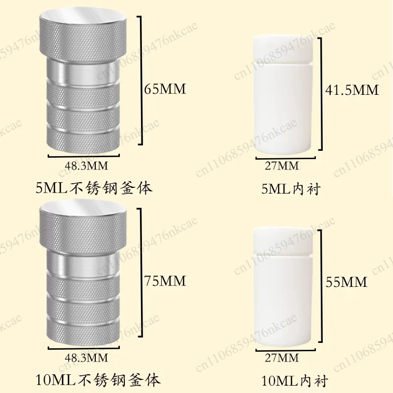 1 100ml hydrothermal high-pressure reactor with PTFE chamber for hydrothermal synthesis