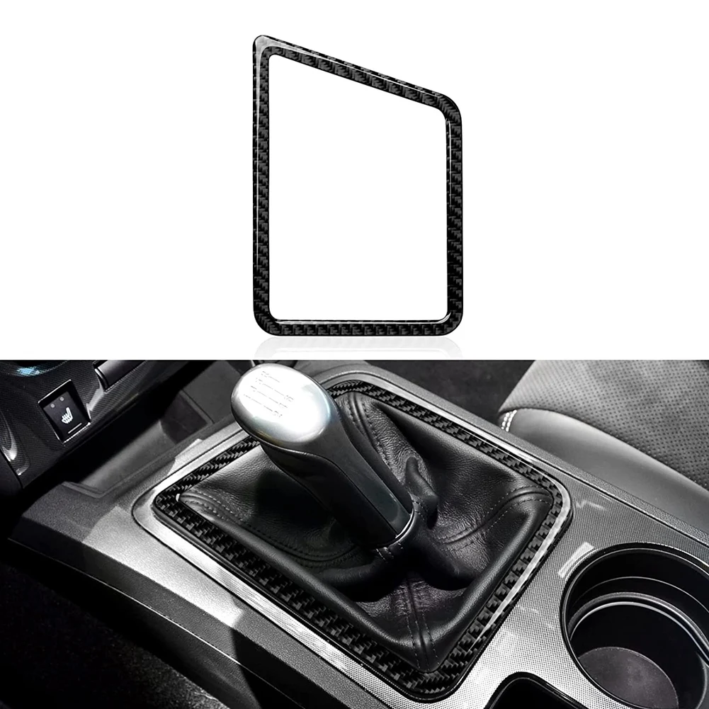 Carbon Fiber Car Gear Shift Frame Trim Decals Sticker for Dodge Challenger 2008-2014 Interior Accessories